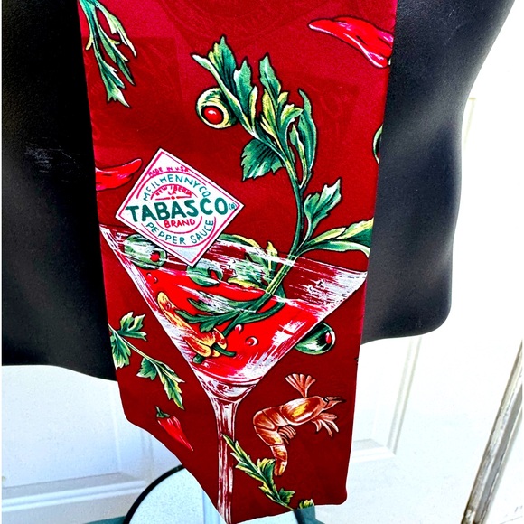 Tabasco, Burgundy, Silk, Tie - Picture 3 of 5
